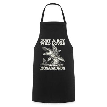 Juste un garçon qui aime le raton laveur Mosasaurus - Tablier de cuisine - noir - Devant - AI Model Male 185 dark (185cm)