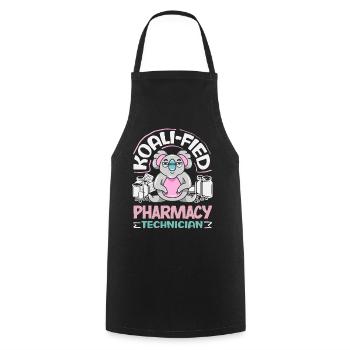 Apotheker Pharmazeutisch-technischer - Kochschürze - Schwarz - Vorne - AI Model Male 185 dark (185cm)