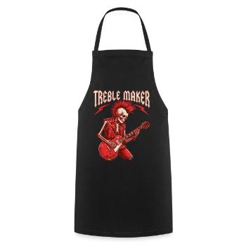 Treble Maker Guitariste Musicien Pun Rock - Tablier de cuisine - noir - Devant - AI Model Male 185 dark (185cm)