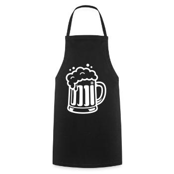 Bierkrug Comic Bier - Kochschürze - Schwarz - Vorne - AI Model Male 185 dark (185cm)
