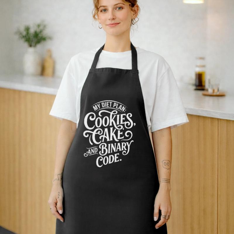 Cookies Cake Binary Code Design Cooking Apron