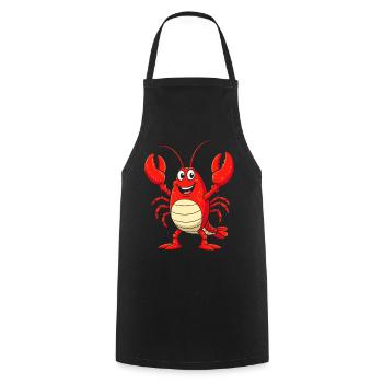 Costume de homard Créature marine crabe sous-marine - Tablier de cuisine - noir - Devant - AI Model Male 185 dark (185cm)