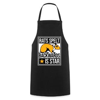 Rats Spelt Backwards Is Star Lustiger Ratte Spruch - Cooking Apron - black - Front - AI Model Male 185 dark (185cm)