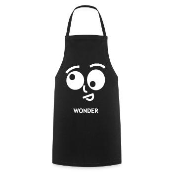 Wonder Happy Face Illustration - Kochschürze - Schwarz - Vorne - AI Model Male 185 dark (185cm)