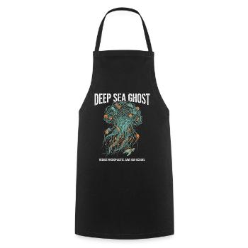 Deep Sea Plastic - Cooking Apron - black - Front - AI Model Male 185 dark (185cm)