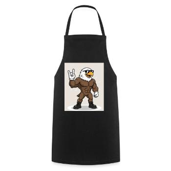Stark & Cool – Tierischer Power Style - Kochschürze - Schwarz - Vorne - AI Model Male 185 dark (185cm)