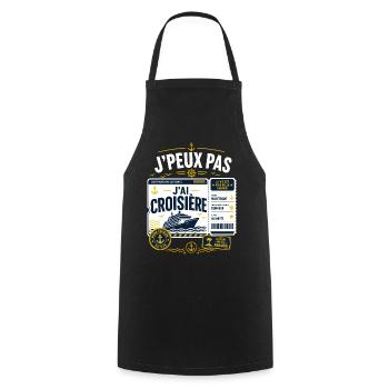 J'Peux Pas J'Ai Croisière Destination Détente - Tablier de cuisine - noir - Devant - AI Model Male 185 dark (185cm)