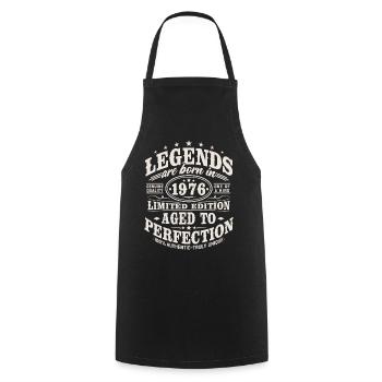 1976 Jahrgang Vintage Geburtstag Geschenk Retro - Kochschürze - Schwarz - Vorne - AI Model Male 185 dark (185cm)