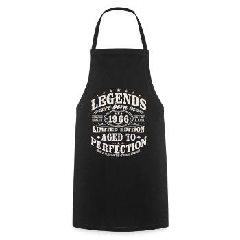 1966 Jahrgang Vintage Geburtstag Geschenk Retro - Kochschürze - Schwarz - Vorne - AI Model Male 185 dark (185cm)
