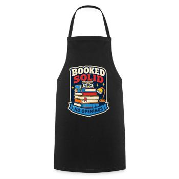 Booked Solid – No available dates - Cooking Apron - black - Front - AI Model Male 185 dark (185cm)