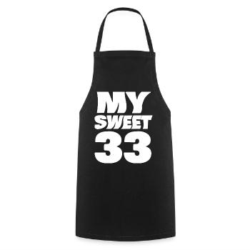 33 - Tablier de cuisine - noir - Devant - AI Model Male 185 dark (185cm)