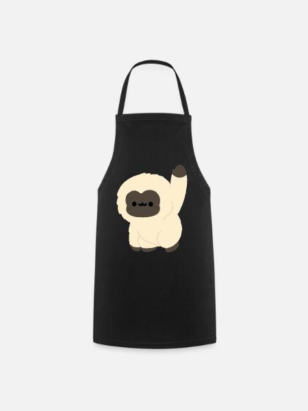 Kawaii Gibbon - Kochschürze - Schwarz