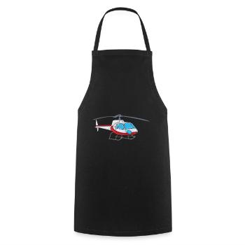 Helicopter helicopter - Cooking Apron - black - Front - AI Model Male 185 dark (185cm)