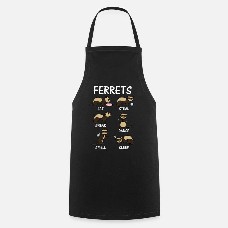 Ferret gift - Cooking Apron - black