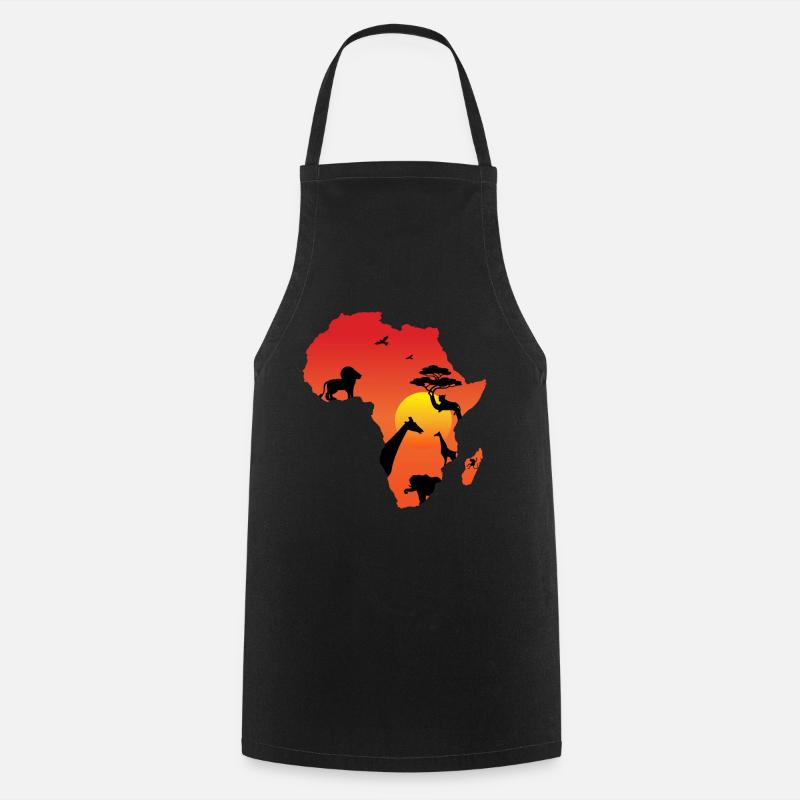 Afrique - Tablier de cuisine - noir