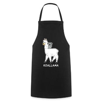 Alpaca Lama Funny Koala Gift - Cooking Apron - black - Front - AI Model Male 185 dark (185cm)