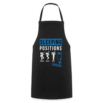 the surgeon doctor doctor medic hospital - Cooking Apron - black - Front - AI Model Male 185 dark (185cm)