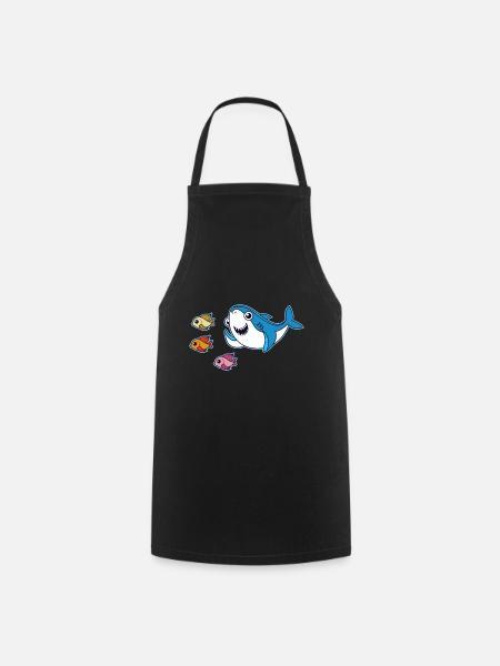 Hai Haifisch Geschenk Kinder shark - Kochschürze - Schwarz