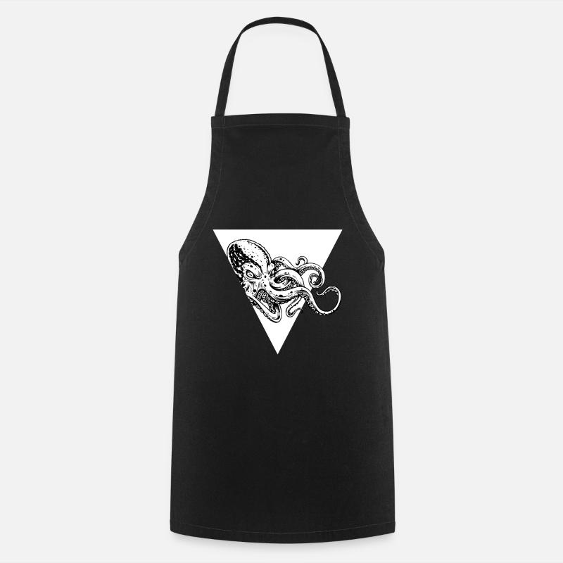 Oktopus - Kochschürze - Schwarz