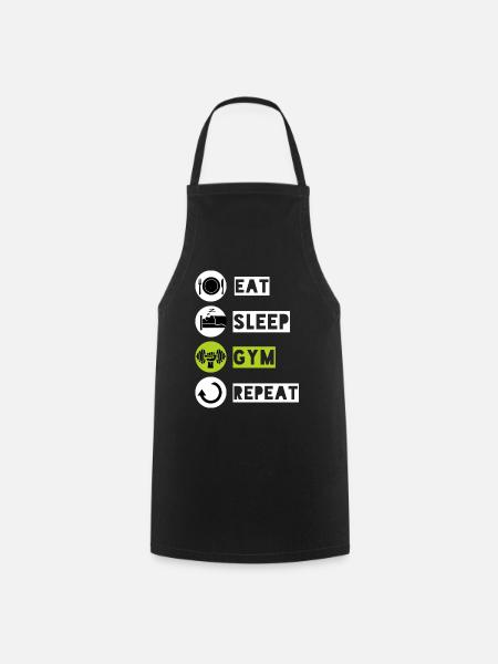 Bodybuilder Body Building Fitness Gewichtheben - Kochschürze - Schwarz