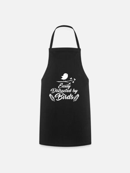 bird watching - Cooking Apron - black