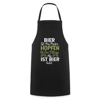 Bier Brauer Brauerei Hopfen Goasmaß - Kochschürze - Schwarz - Vorne - AI Model Male 185 dark (185cm)