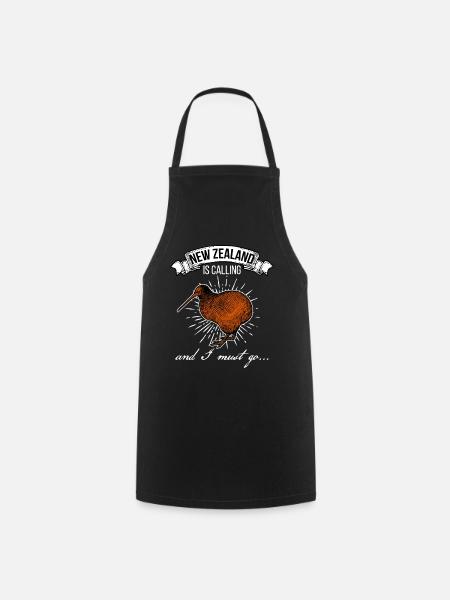 New Zealand - Cooking Apron - black