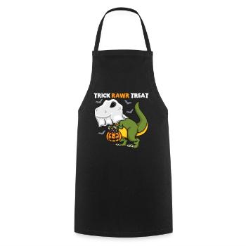 Halloween Dinosaur Party Citrouille Rawr Enfants - Tablier de cuisine - noir - Devant - AI Model Male 185 dark (185cm)