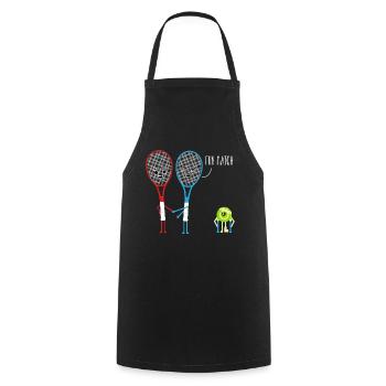 Tennis Tennisspieler Tennisverein Geschenkidee - Kochschürze - Schwarz - Vorne - AI Model Male 185 dark (185cm)