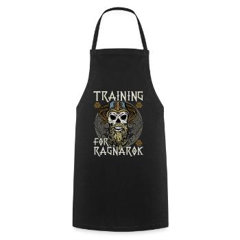 Formation pour le cadeau de chemise de Ragnarok pour les Vikings - Tablier de cuisine - noir - Devant - AI Model Male 185 dark (185cm)