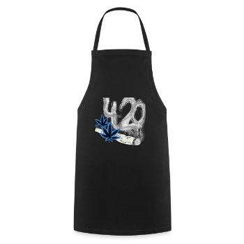 420 cannabis smoke - Cooking Apron - black - Front - AI Model Male 185 dark (185cm)