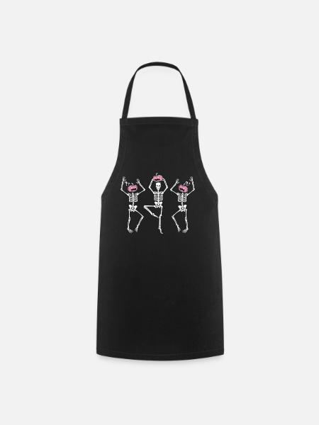 Lustig Tanzende Skelette Halloween Ballerina - Kochschürze - Schwarz