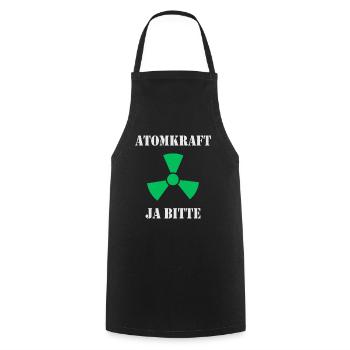 Atomkraft, Ja bitte - Kochschürze - Schwarz - Vorne - AI Model Male 185 dark (185cm)