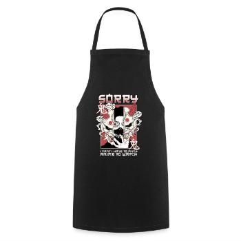Sorry I Can't I Have Too Much Anime To Watch - Cooking Apron - black - Front - AI Model Male 185 dark (185cm)