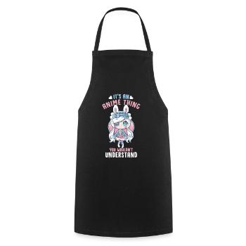 It's An Anime Thing You Wouldn't Understand - Cooking Apron - black - Front - AI Model Male 185 dark (185cm)