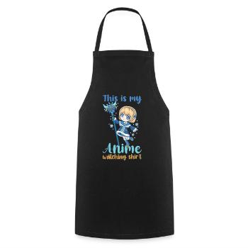 Ceci est ma chemise de regarder l’anime I Kawaii Otaku - Tablier de cuisine - noir - Devant - AI Model Male 185 dark (185cm)