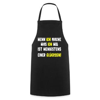 Wenn ich mache was ich will - Kochschürze - Schwarz - Vorne - AI Model Male 185 dark (185cm)