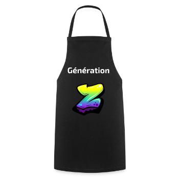 Design Génération Z - Affichez Votre Style - Tablier de cuisine - noir - Devant - AI Model Male 185 dark (185cm)
