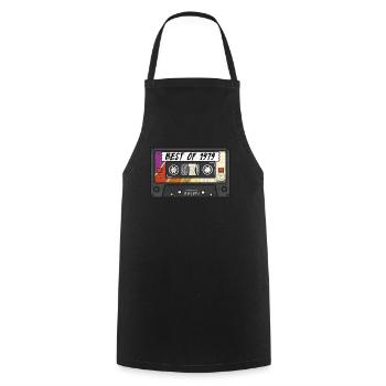 Best Of 1979 Vintage Retro Cassette Cadeau d’anniversaire - Tablier de cuisine - noir - Devant - AI Model Male 185 dark (185cm)