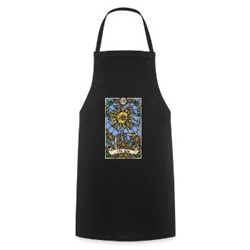 The Sun I Goth Tarot Card I Fortune Teller - Kochschürze - Schwarz - Vorne - AI Model Male 185 dark (185cm)