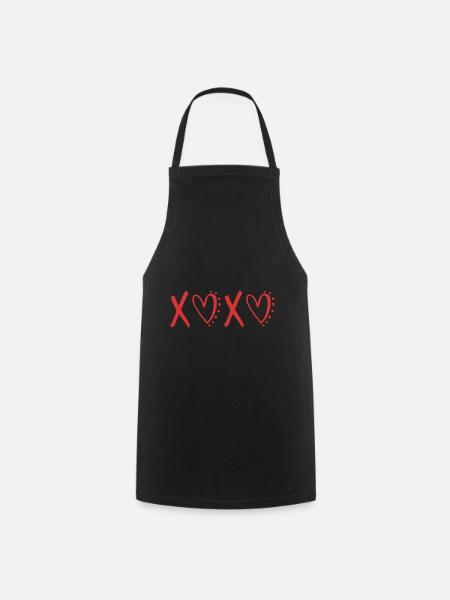 XOXO Valentines Day Love - Tablier de cuisine - noir