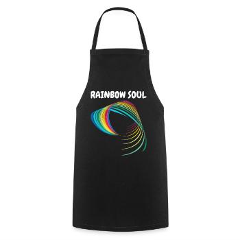 Rainbow soul gift - Cooking Apron - black - Front - AI Model Male 185 dark (185cm)