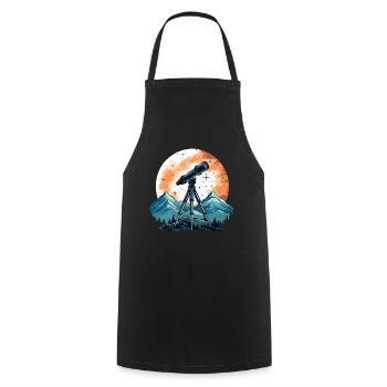 Astrophotography Astronomy Telescope - Cooking Apron - black - Front - AI Model Male 185 dark (185cm)