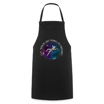 I.S.S Rien de vaut Pernes les Fontaines B - Tablier de cuisine - noir - Devant - AI Model Male 185 dark (185cm)