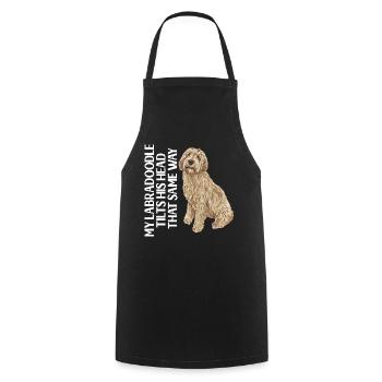 Labradoodle Hund - Kochschürze - Schwarz - Vorne - AI Model Male 185 dark (185cm)