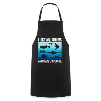 Funny Aquarium Lover Saying Fish Tank Owner Quote - Cooking Apron - black - Front - AI Model Male 185 dark (185cm)