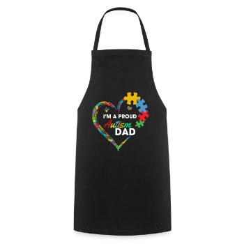 Autism - Cooking Apron - black - Front - AI Model Male 185 dark (185cm)