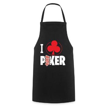 Ich Liebe Poker Mit Herz-Symbol - Kochschürze - Schwarz - Vorne - AI Model Male 185 dark (185cm)