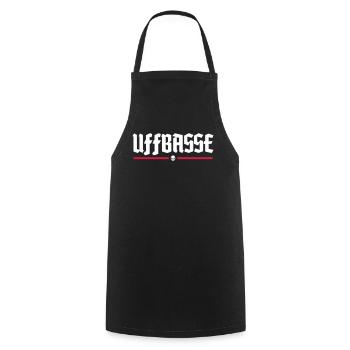 UFFBASSE | Dialekt | Hessisch - Kochschürze - Schwarz - Vorne - AI Model Male 185 dark (185cm)
