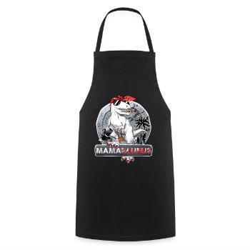 Mamasaurus Maman Dinosaure Stylé Humour Mère - Tablier de cuisine - noir - Devant - AI Model Male 185 dark (185cm)